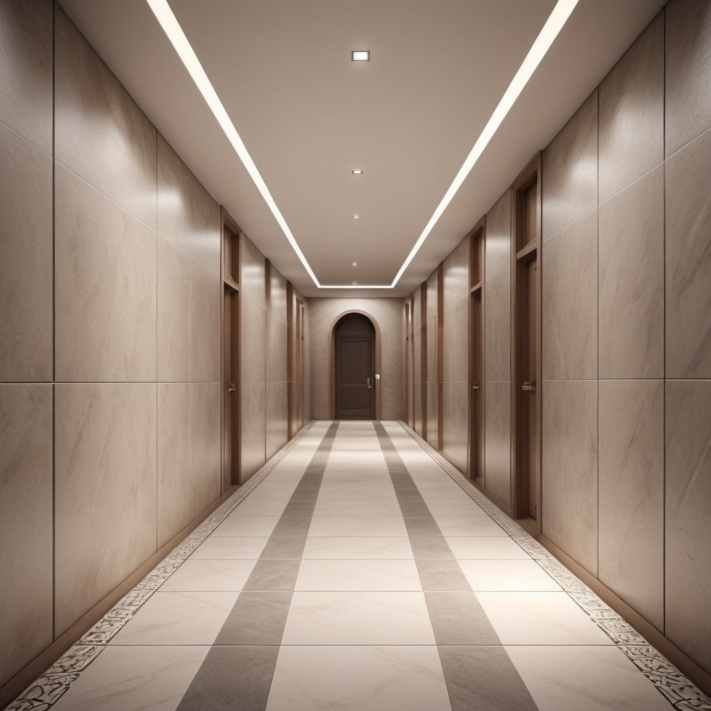 Corridor tiles.