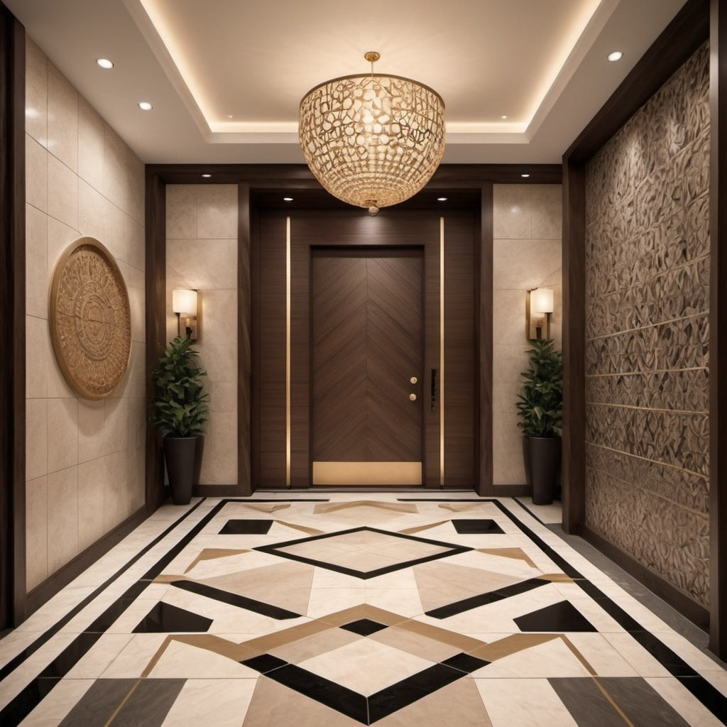Entrance tiles.