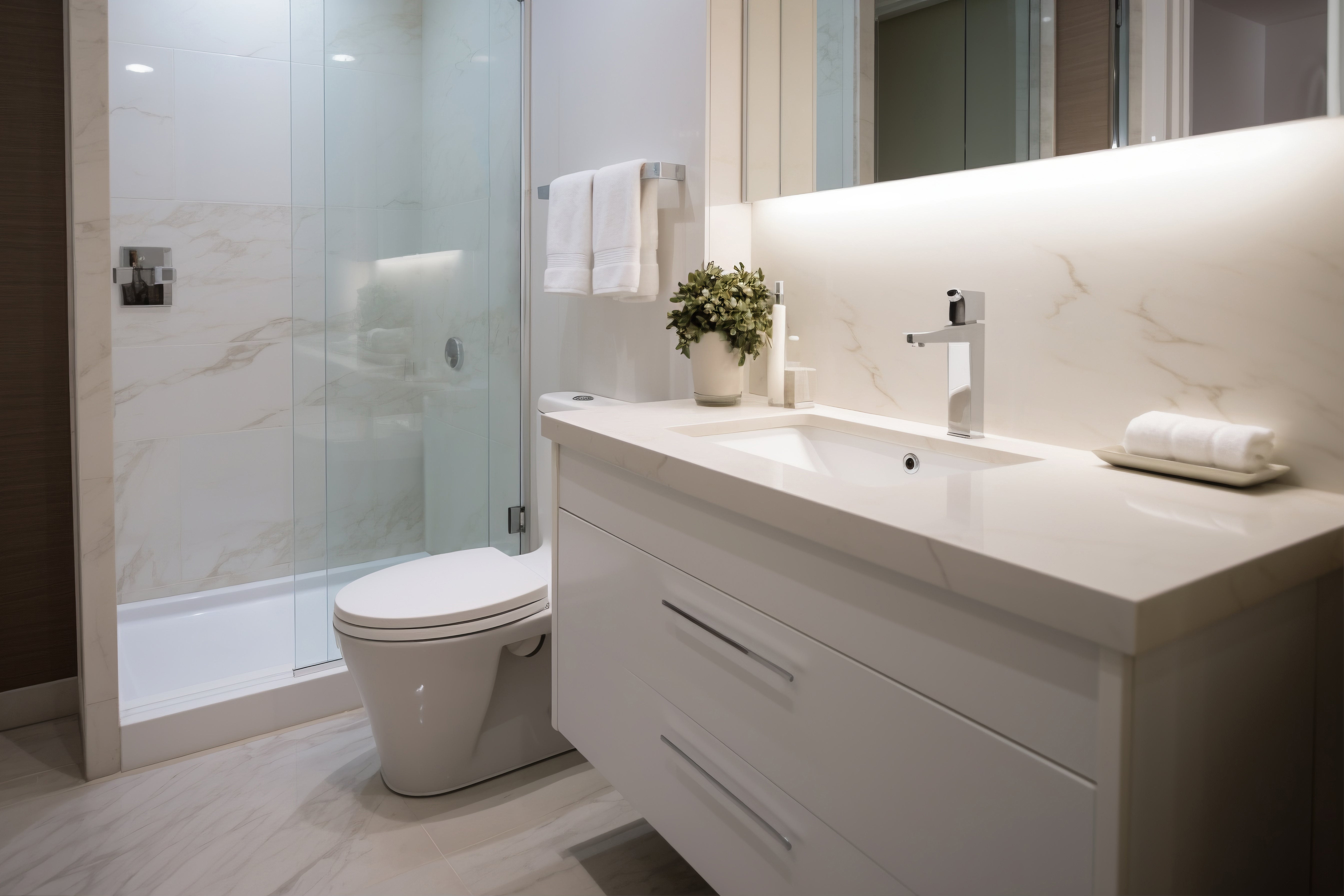 Undermount bathroom sinks.