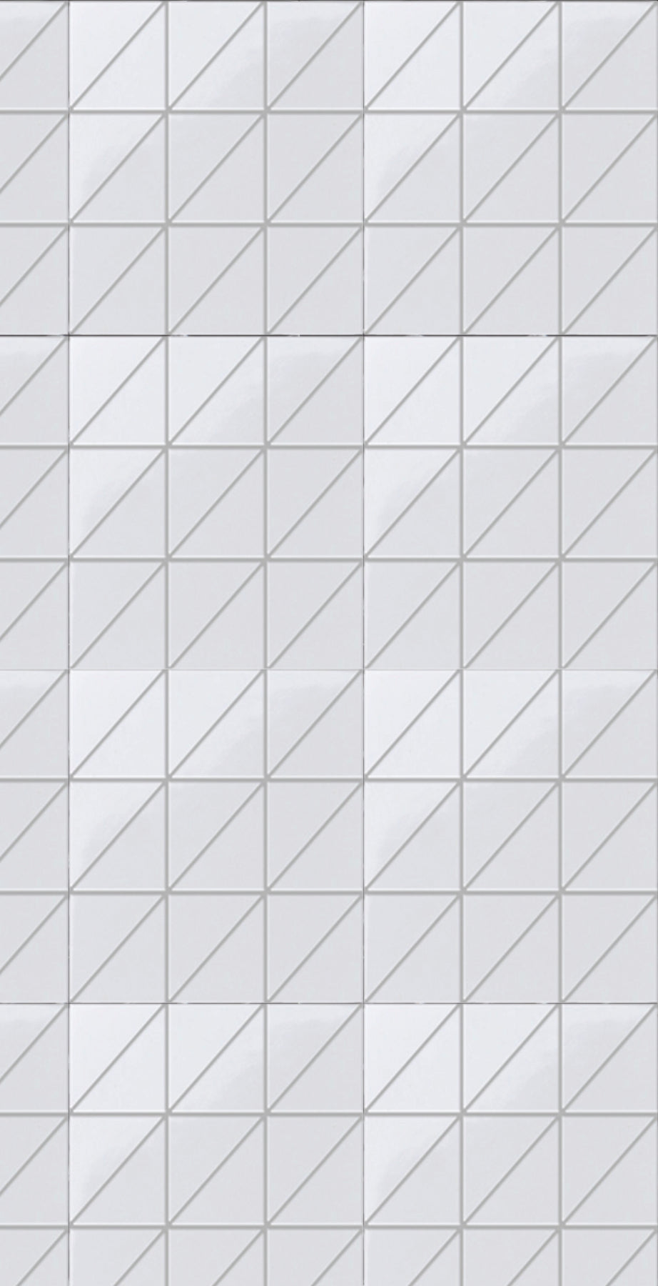 Porcelain Triangle/Squares White Glossy 278x278mm