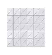 Ceramic Triangle/Squares White Glossy 278x278mm 11x11 in