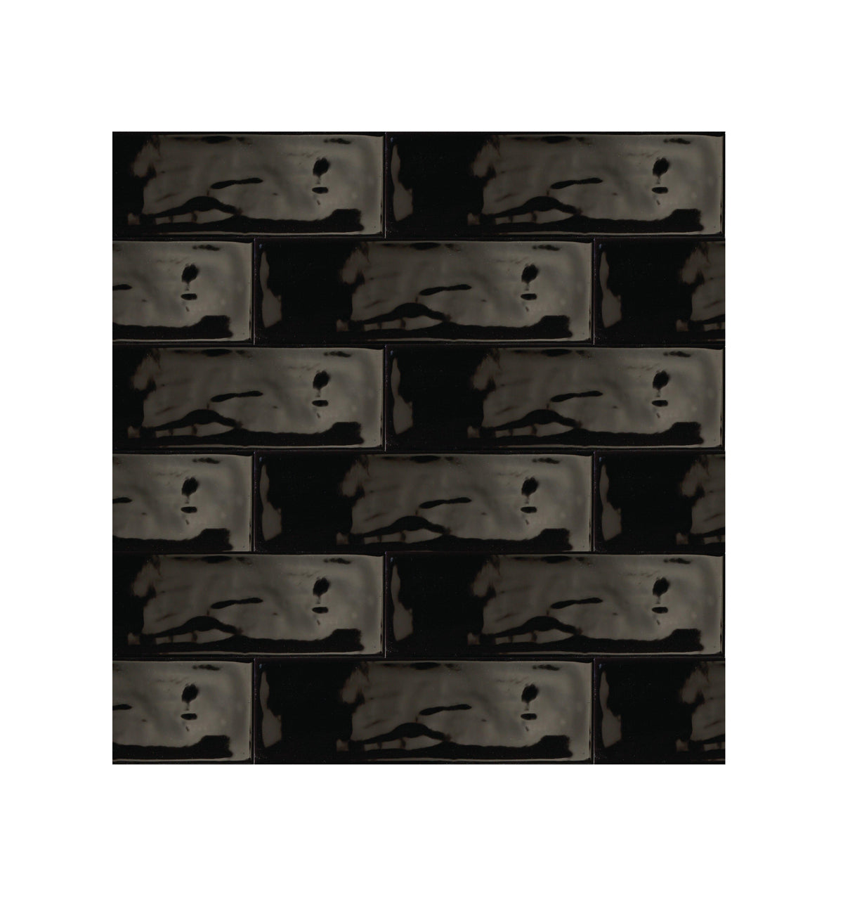 Ceramic Tile Mayolica Negro Glossy 3x12 in 6.35 SF Box