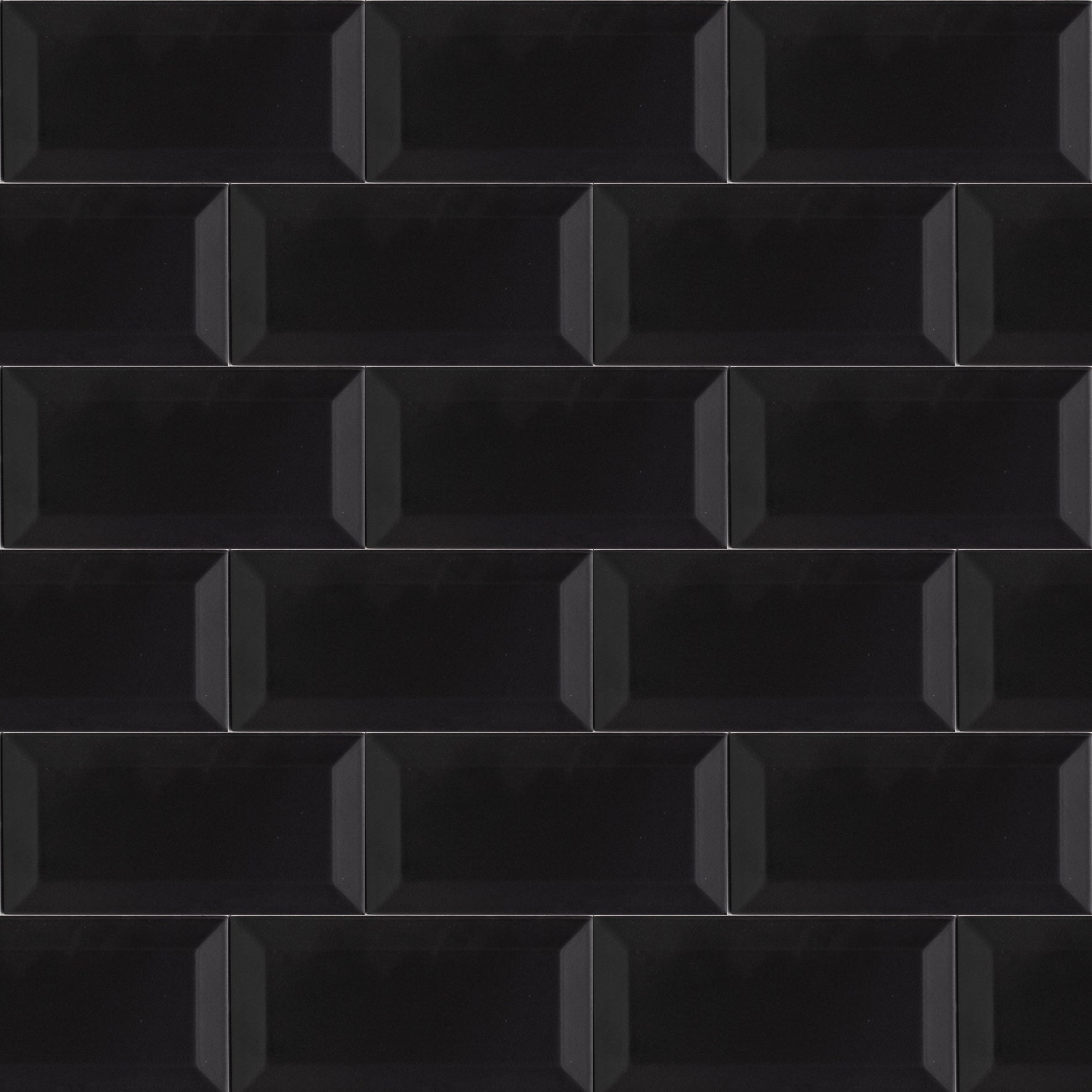 Ceramic Tile Subway Black Matte 3x6 in 5.50 SF Box