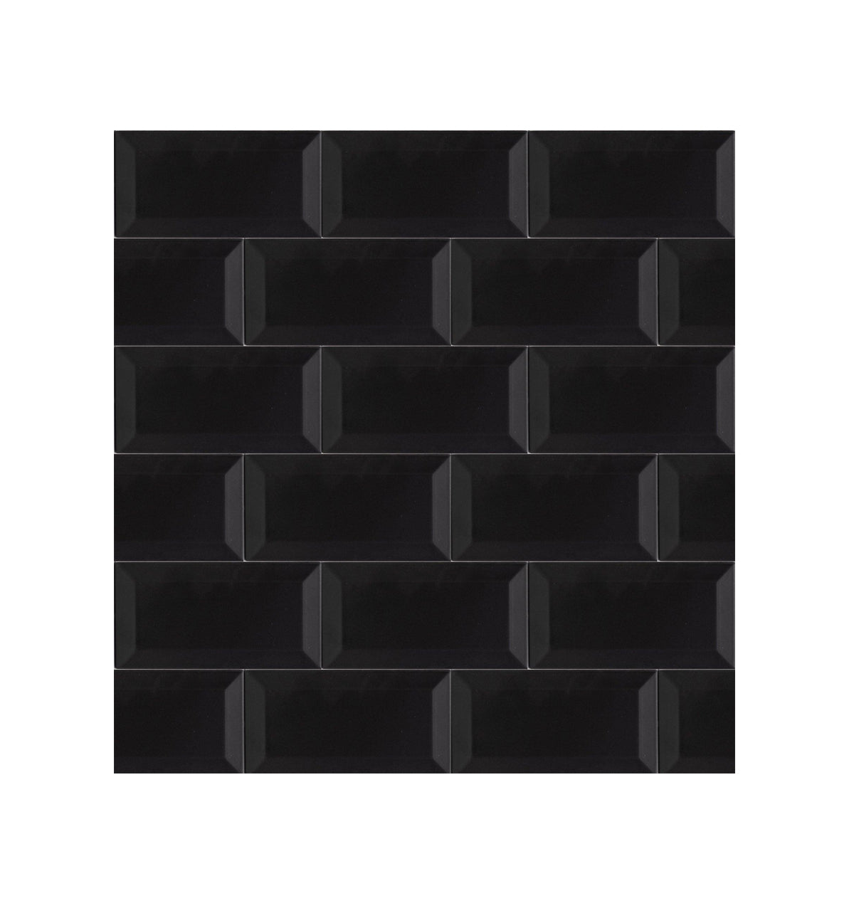 Ceramic Tile Subway Black Matte 3x6 in 5.50 SF Box