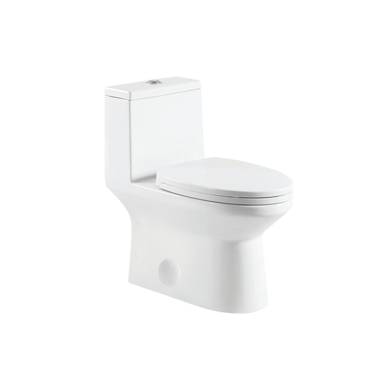 One-piece toilet, elongated bowl shape aMJ-T138