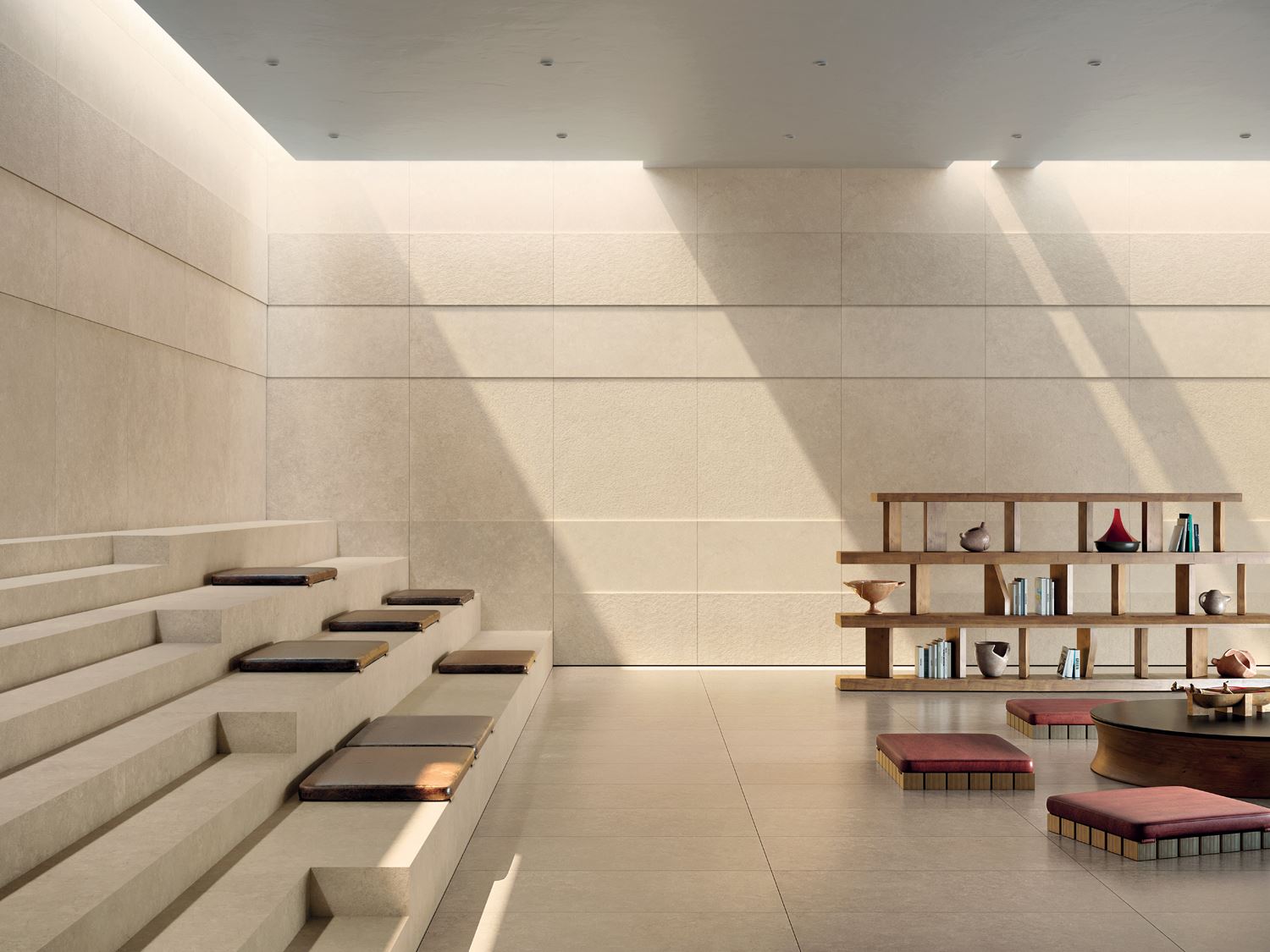 Tuile en céramique porcelaine CHISELED - Collection PURA disponible en 1 format, 4 couleurs et 1 finition.