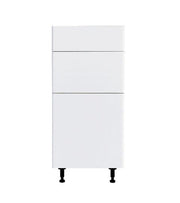 Armoire de cuisine bas 3 tiroirs blanc laqué 18 L x 34 3/4 H x 24 po.