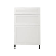 24 L x 34-3/4 H x 24" Shaker White Base Kitchen Cabinet 3 Drawers
