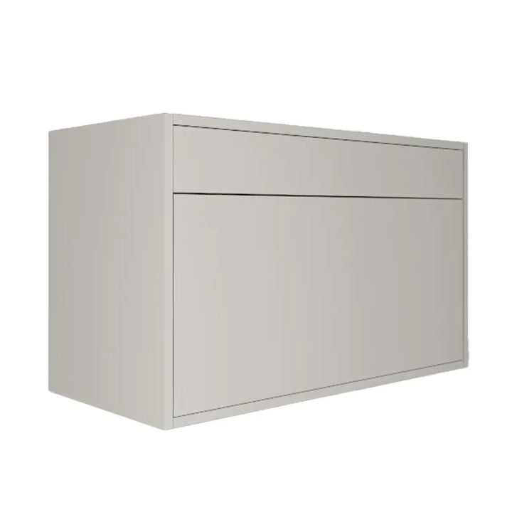 Vanité 36 po. Suspendu 1 tiroir blanc laqué avec comptoir