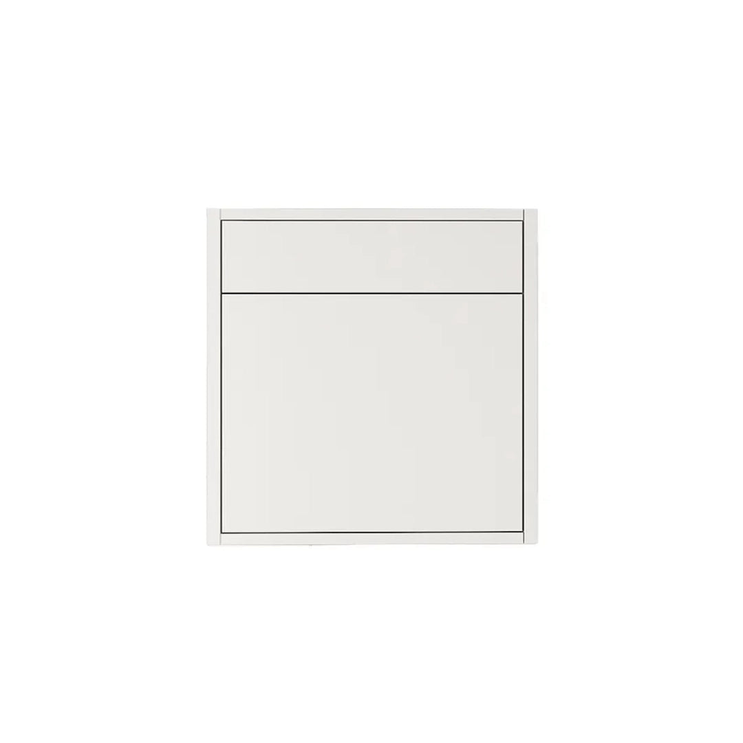 Glossy White Vanity 24 in. Suspended 1 Drawer with Countertop