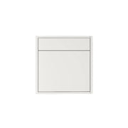 Glossy White Vanity 24 in. Suspended 1 Drawer with Countertop