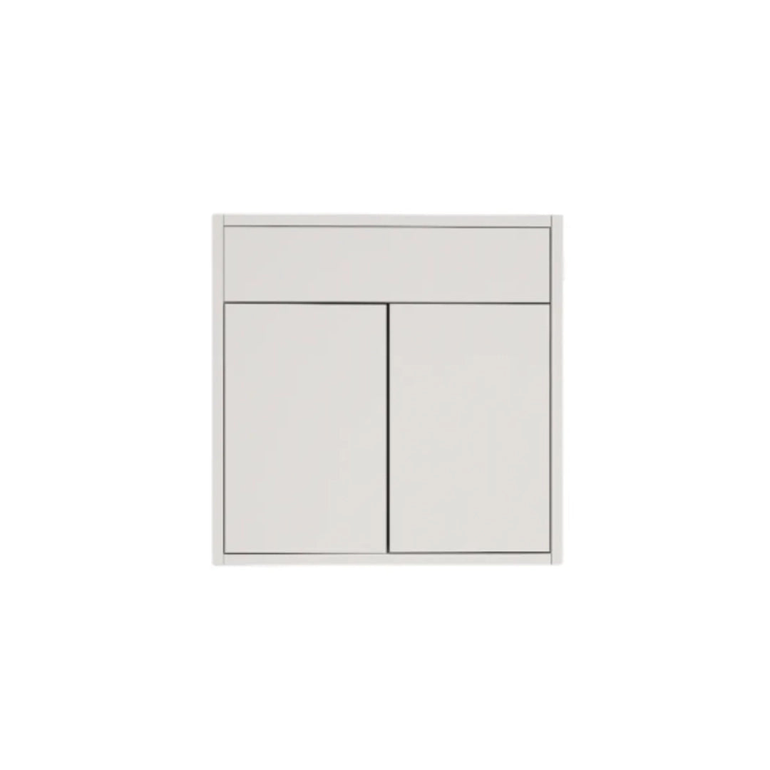 Glossy White Vanity 24 in. Suspended 2 Doors with Countertop