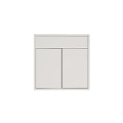 Glossy White Vanity 24 in. Suspended 2 Doors with Countertop