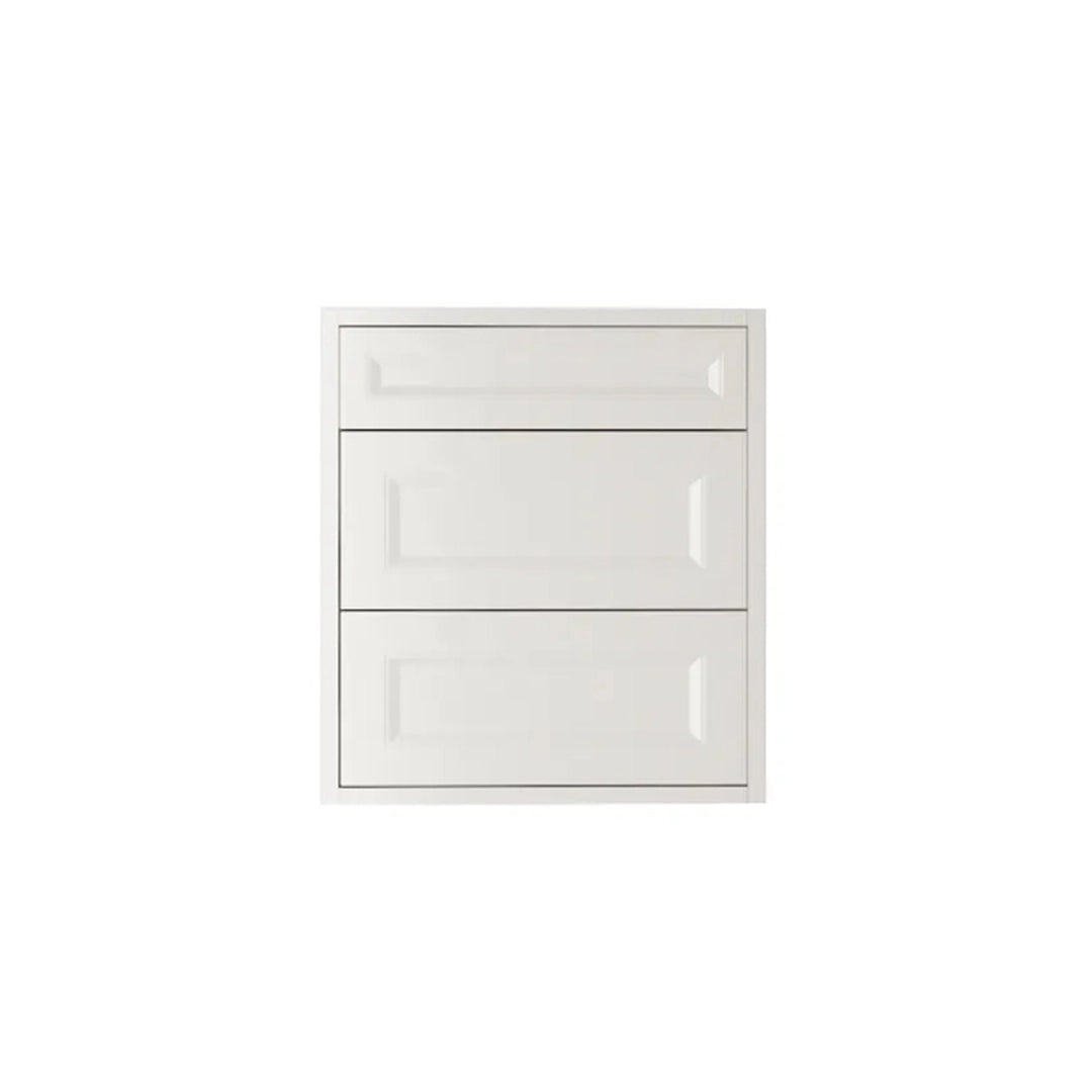 Shaker White Vanity 24 in. Suspended 2 Drawers with Countertop