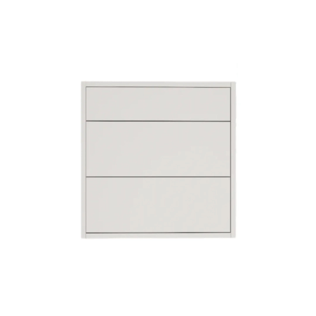 Glossy White Vanity 24 in. Suspended 2 Drawers with Countertop