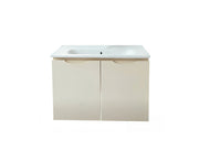 Vanity Suspended 24 in Taupe 2Doors with countertop.