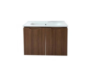 Vanity Suspended 24 in Walnut 2Doors with countertop.
