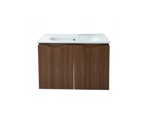 Vanity Suspended 24 in Walnut 2Doors with countertop.