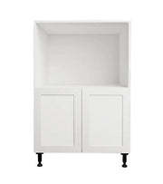 24 L x 34-3/4 H x 24" Shaker White Base Microwave Kitchen Cabinet 2 Doors