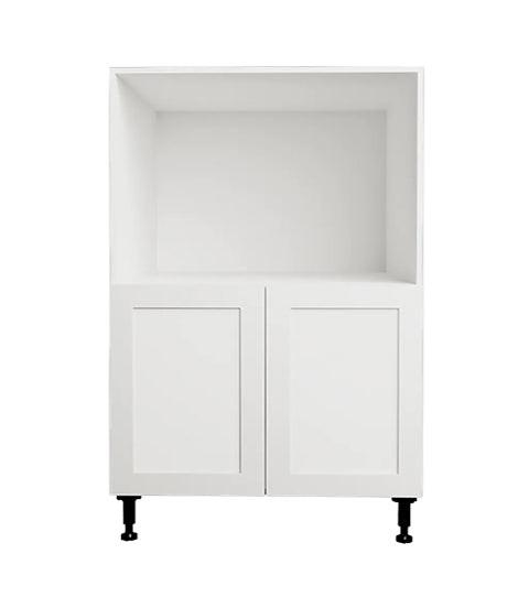 24 L x 34-3/4 H x 24" Shaker White Base Microwave Kitchen Cabinet 2 Doors