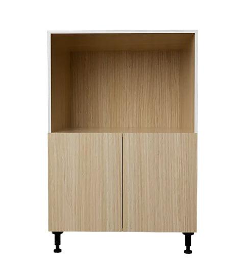 24 L x 34-3/4 H x 24 P" Natural Beauty Kitchen Base Cabinet Microwave