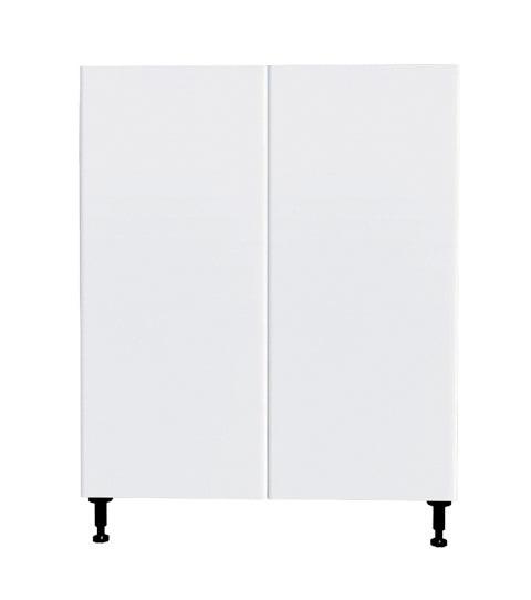 30 L x 34 3/4 H x 24" Glossy White Kitchen Base Cabinet 2 Doors Unit