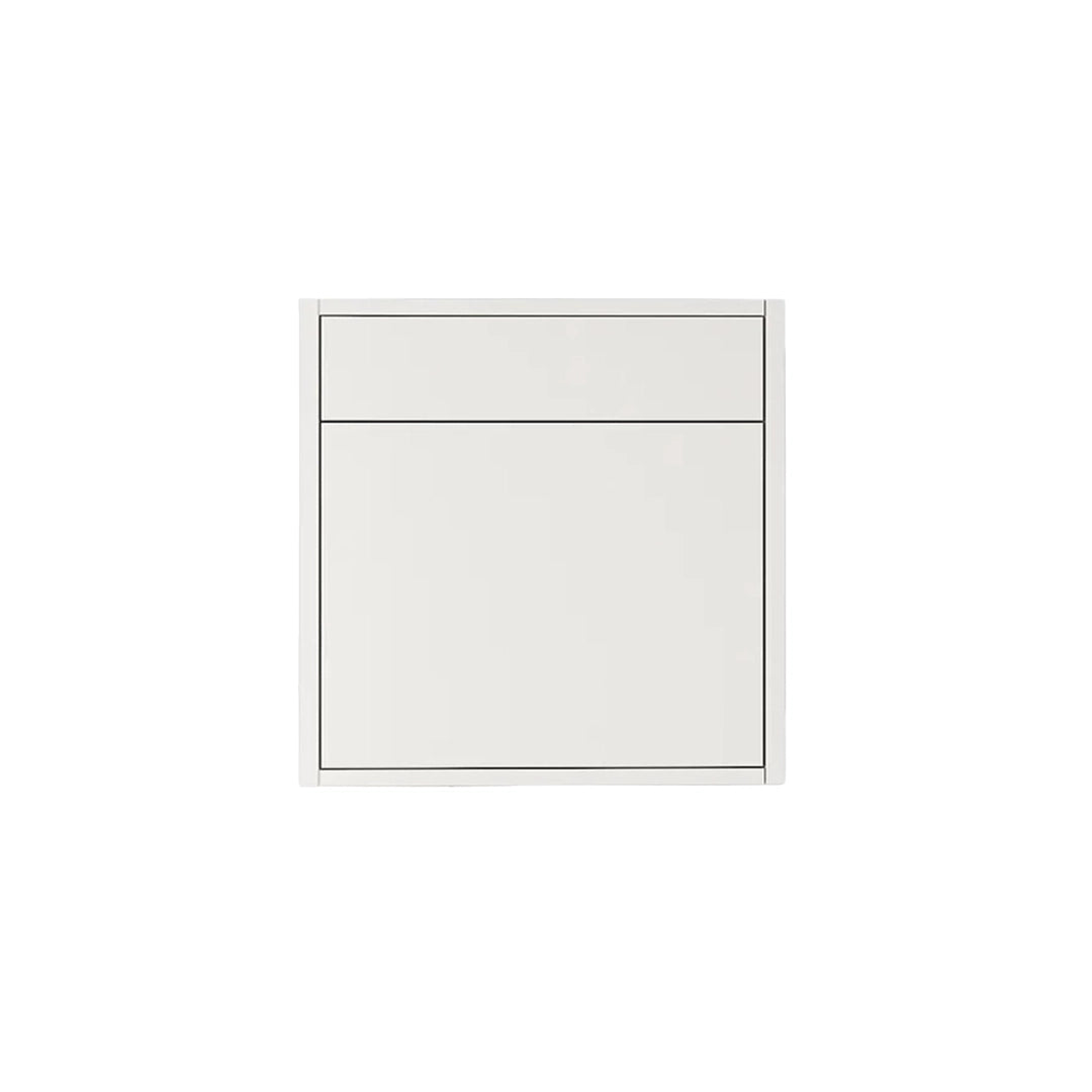 Glossy White Vanity 24 in. Suspended 1 Drawer with Countertop