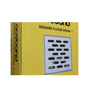 Écoulement carré en nickel brossé 5 pouces