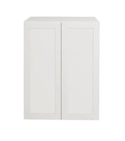 27 L x 36 H x 12 1/2" Shaker Matte White Kitchen Cabinet Upper 2 Doors Unit