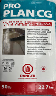 Proma ProPlan CG50 LB / 22.7 KG composé de sous revêtement autonivelant a prise rapide, modifié aux polymères 50 lb - 22,7kg