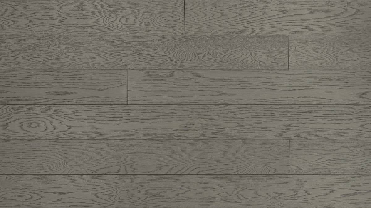 Engineered Hardwood Flooring American Oak 6 in Collection Smoke Grey.