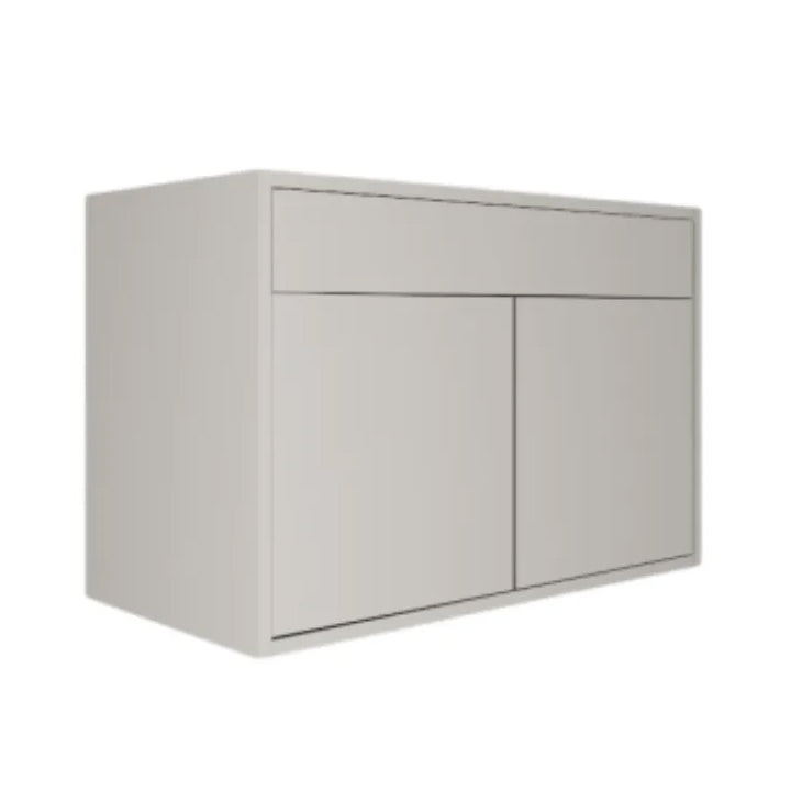 Glossy White Vanity 40 in. Suspended 2 Doors with Countertop