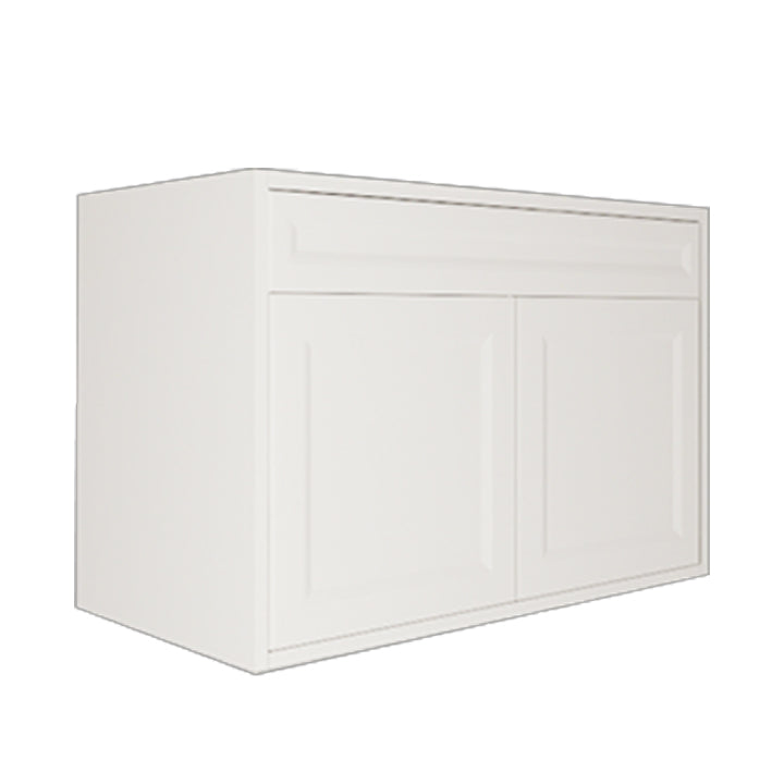 Shaker White Vanity 36 in. Suspended 2 Doors with Countertop