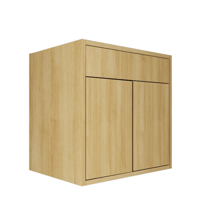 Vanité 24 po. Suspendu 2 portes beauté naturelle avec comptoir