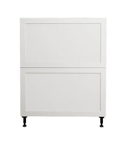 30 L x 34-3/4 H x 24" Shaker White Base Kitchen Cabinet 2 Drawers