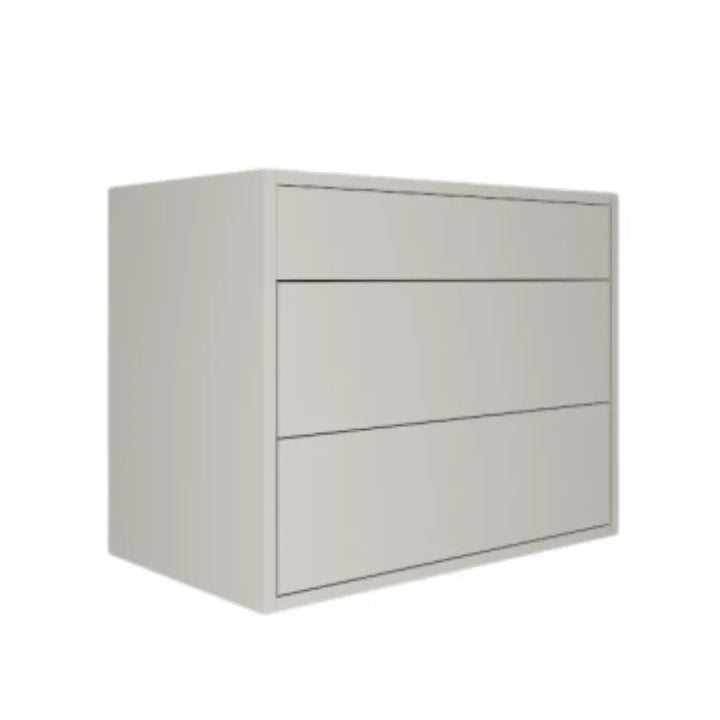 Glossy White Vanity 30 in. Suspended 2 Drawers with Countertop