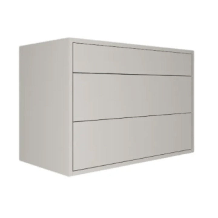 Glossy White Vanity 40 in. Suspended 2 Drawers with Countertop