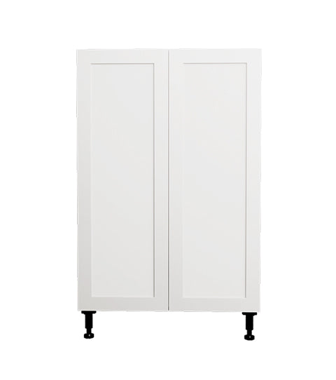 24 L x 34 3/4 H x 24 P" Shaker White Base Kitchen Cabinet 2 Doors