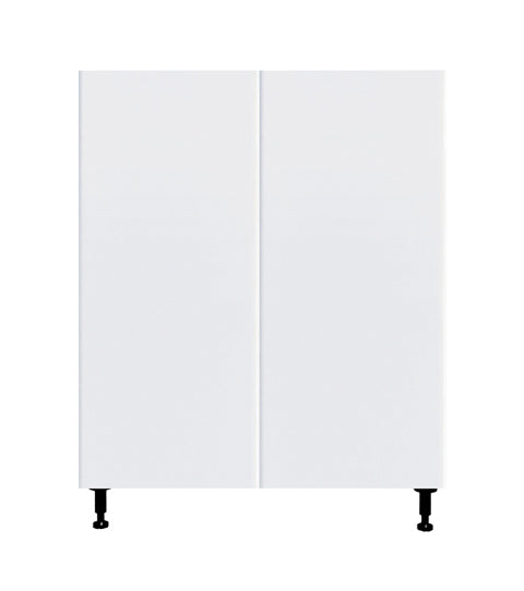 36 L x 34 3/4 H x 24" Glossy White Kitchen Base Cabinet 2 Doors Unit
