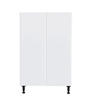 Glossy White Kitchen Base Cabinet 2 Doors Unit 24 L x 34 3/4 H x 24 P in