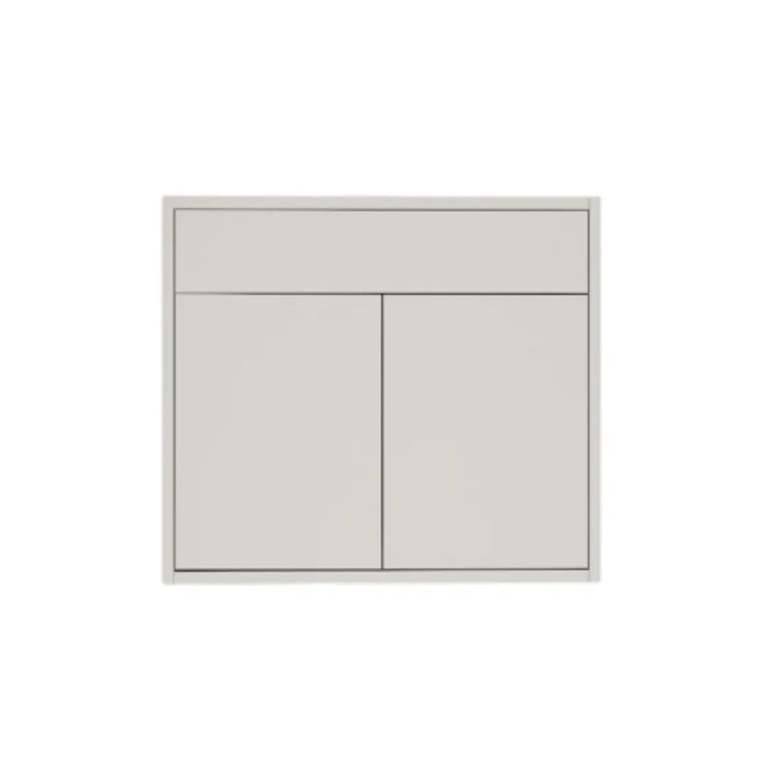 Glossy White Vanity 30 in. Suspended 2 Doors with Countertop