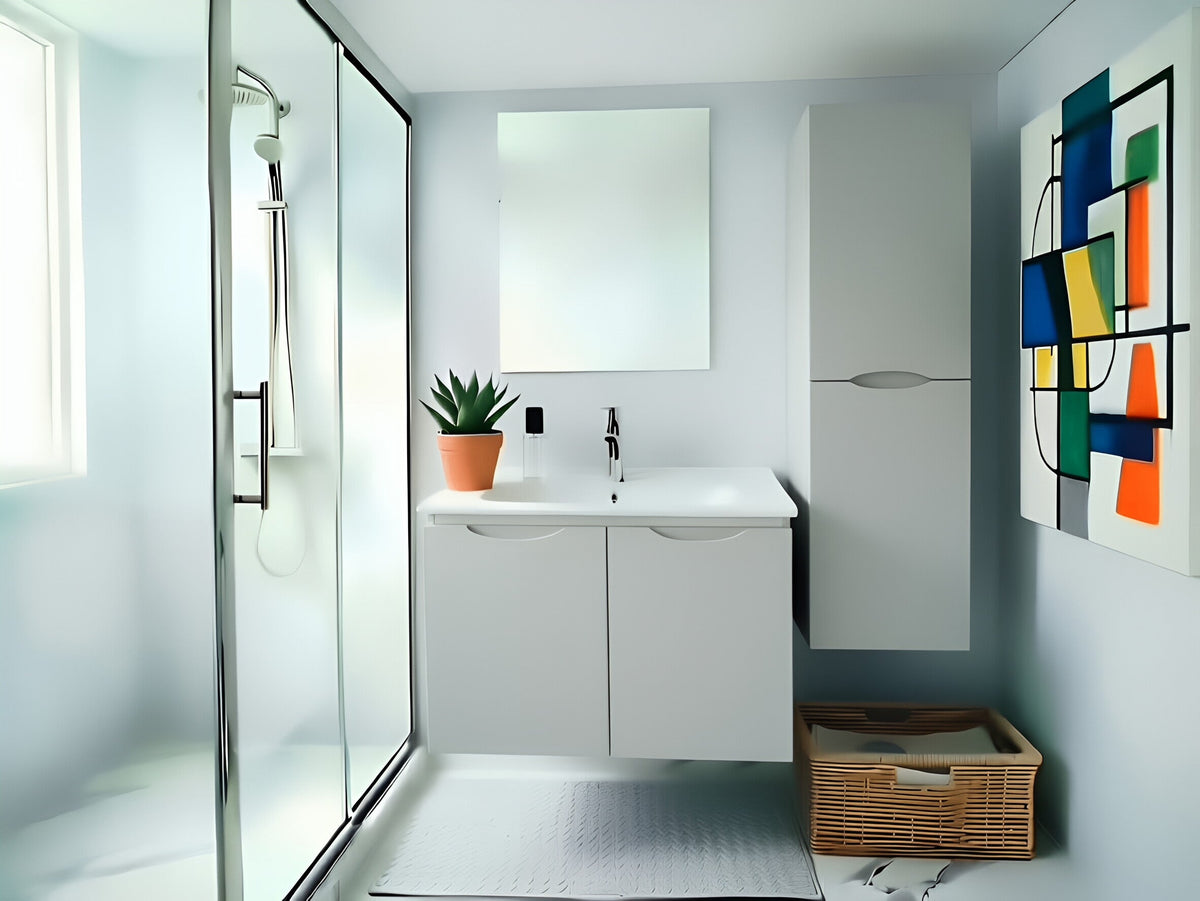 Vanity Suspended 30 in 2Doors with countertop 5 Colors