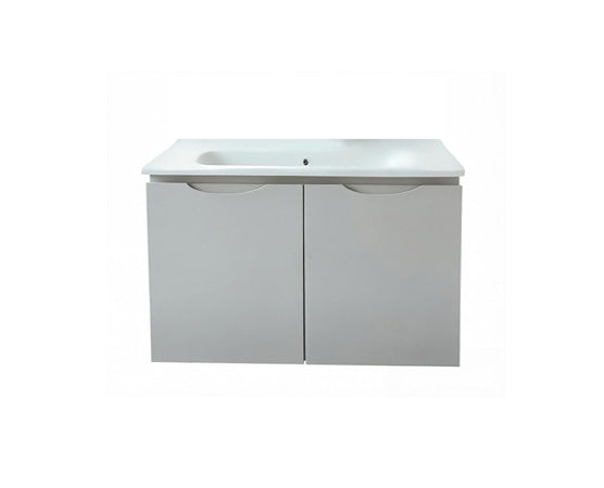 Vanity Suspended 30 in 2Doors with countertop 5 Colors Gray