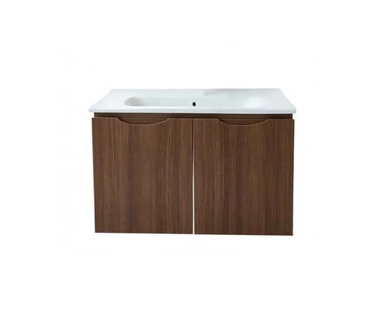 Vanity Suspended 30 in Walnut 2Doors with countertop.