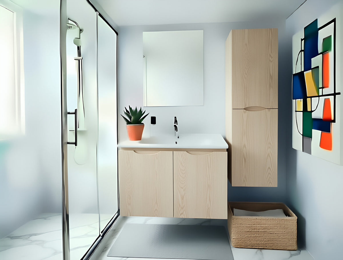 Vanity Suspended 36 in 2Doors with countertop 5 Colors