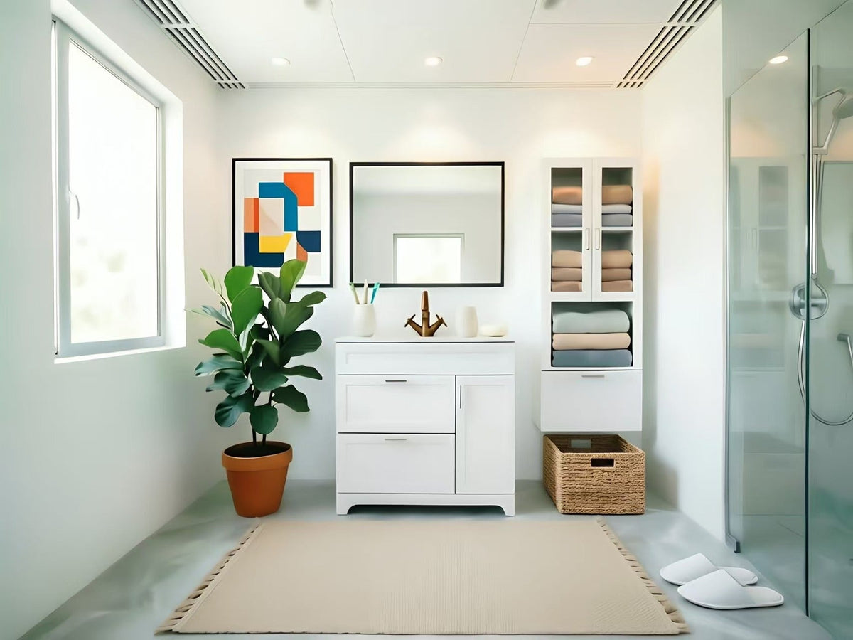 Vanity 36 in 2 Drawers 1 Door With Countertop 3 Colors