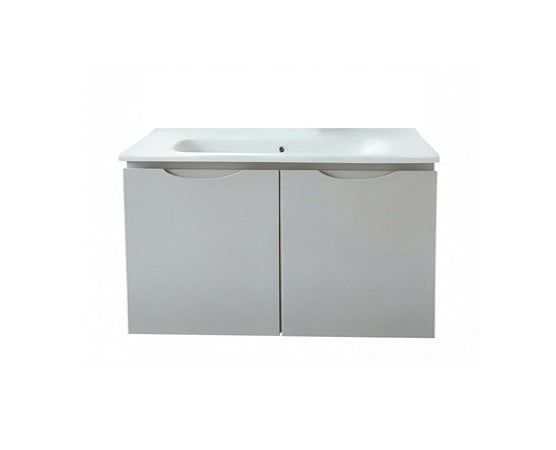 Vanity Suspended 36 in 2Doors with countertop 5 Colors Gray