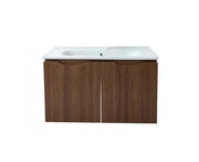 Vanity Suspended 36 in Walnut 2Doors with countertop.