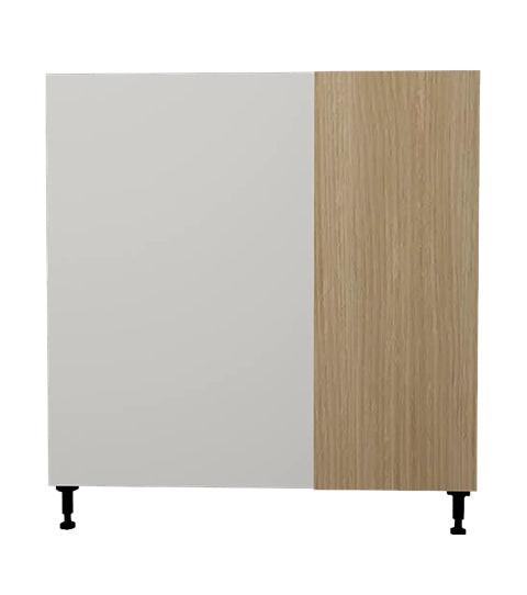 36 L x 34 3/4 H x 24 P" Natural Beauty Kitchen Cabinet Corner Base Unit