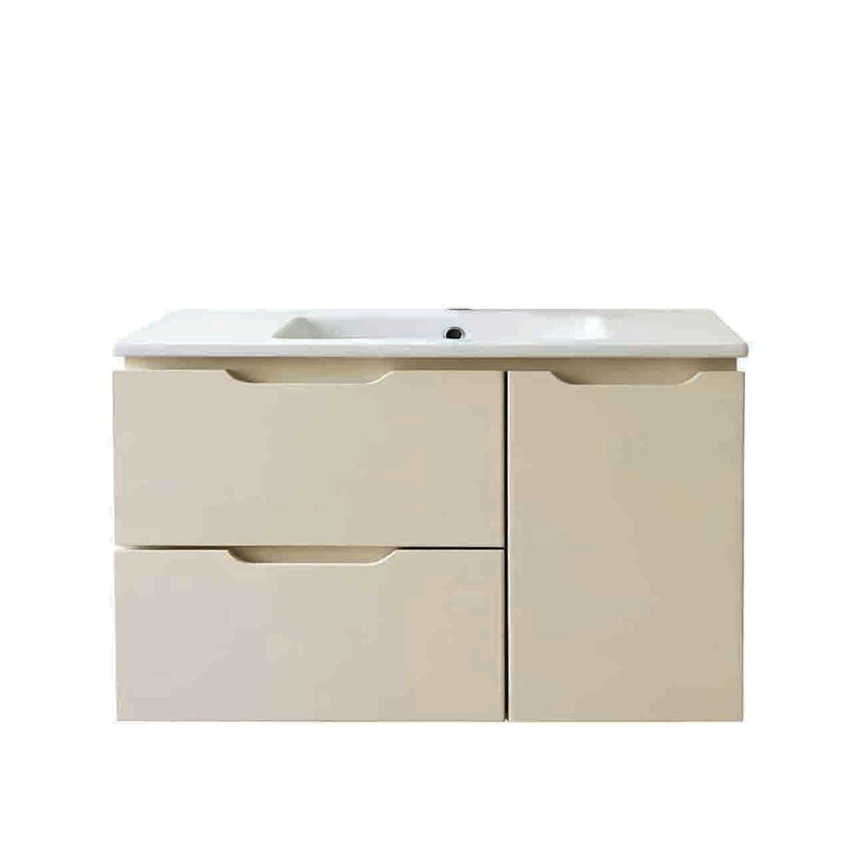 Vanity Suspended 40 in 2Drawers 1Door Undermounted slider with countertop 5 Colors